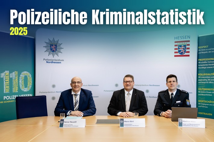 POL-KS: Polizeiliche Kriminalstatistik 2025 für Nordhessen durch Polizeipräsident Marco Bärtl vorgestellt
