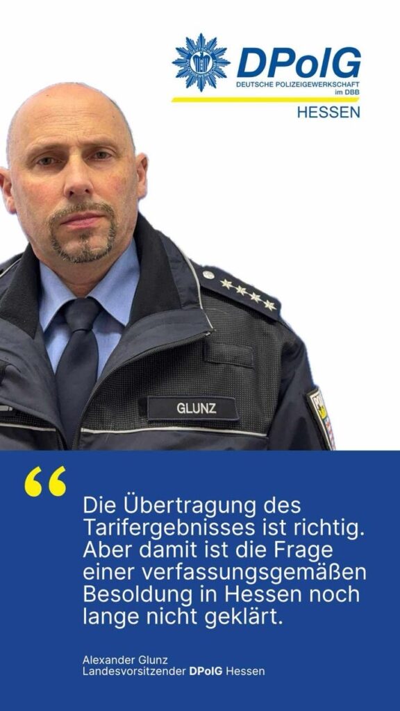 DPolG Hessen: Polizeigewerkschaft sieht Verfassungswidrigkeit beim Besoldungsgesetz